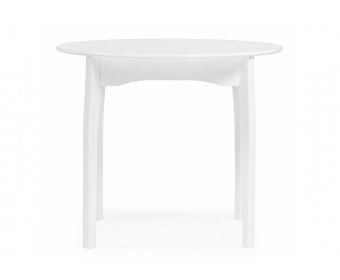 Деревянный стол Распи круглый 90(120)х90х76 белый