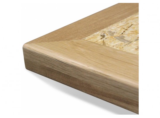 Деревянный стол SHT-TU2-1/70/70 медный / прозрачный лак дуб / OSB в Кургане