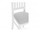 Деревянный стул Фрезино с проножкой серый велюр / белый в Кургане