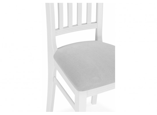 Деревянный стул Фрезино с проножкой серый велюр / белый в Кургане