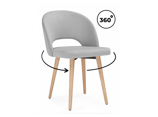 Деревянный стул Курбис 360 светло-серый (zd 960) / светлое дерево в Кургане