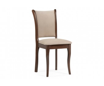 Деревянный стул Санати сливочный раф / темный орех
