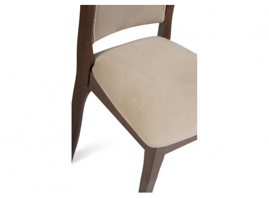 Деревянный стул Санати сливочный раф / темный орех в Кургане