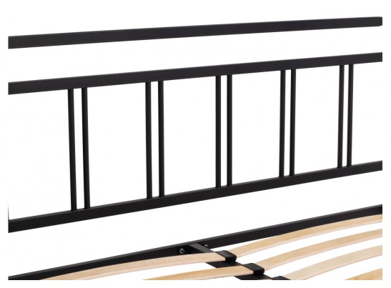 Двуспальная кровать Рейк 160х200 черная в Кургане