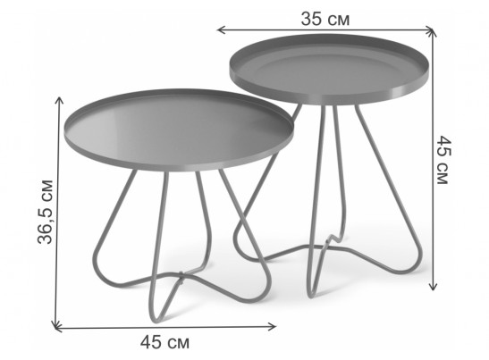 Комплект столиков SHT-CT3/CT3-2 черный муар в Кургане