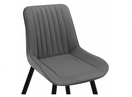 Комплект стульев Вейв 4 шт темно-серый / черный в Кургане