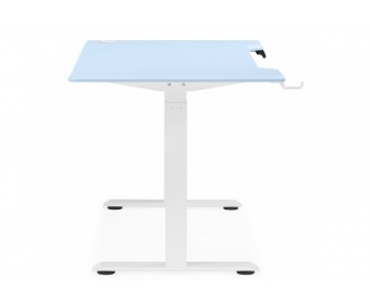 Компьютерный стол Маркос 140х80 голубой / белый