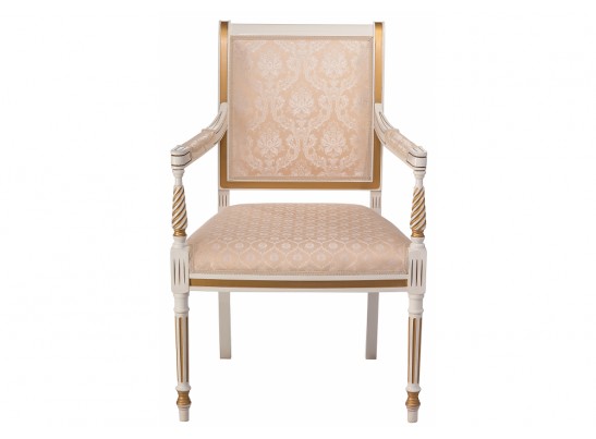 Кресло Рембрандт молочный с золотой патиной в Кургане