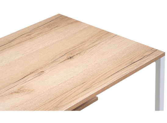 Письменный стол Клер Лофт 100х57х75 дуб делано светлый / матовый белый в Кургане