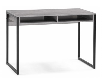 Письменный стол Леон Лофт 110х55х75 бетон / матовый черный