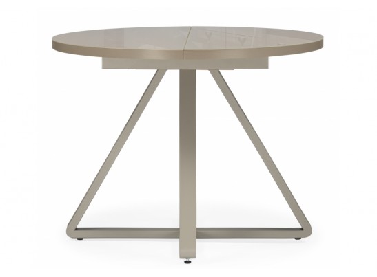 Стеклянный стол Барри D100 раздвижной латте / капучино в Кургане