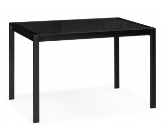 Стеклянный стол Линдисфарн 120(170)х80х75 черный