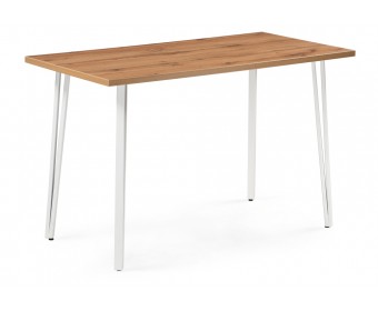 Стол  Денвер Лофт 120х60х75 25 мм дуб вотан / белый матовый