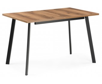 Деревянный стол Колон Лофт 120(160)х75 черный матовый / дуб крафт табачный