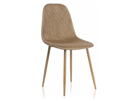 Стул на металлокаркасе Capri dark beige / wood в Кургане