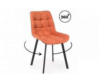Стул на металлокаркасе Челси 360 П терракотовый (zd 432) / черный