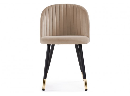 Стул на металлокаркасе Gabi dark beige / black / gold в Кургане