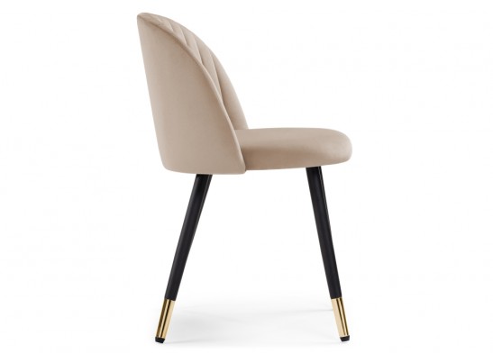 Стул на металлокаркасе Gabi dark beige / black / gold в Кургане