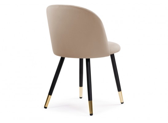 Стул на металлокаркасе Gabi dark beige / black / gold в Кургане