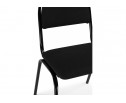 Стул на металлокаркасе Гумер ткань черный / черный глянец в Кургане