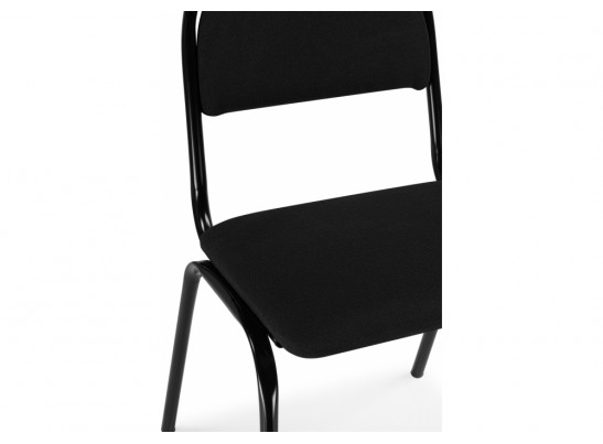 Стул на металлокаркасе Гумер ткань черный / черный глянец в Кургане