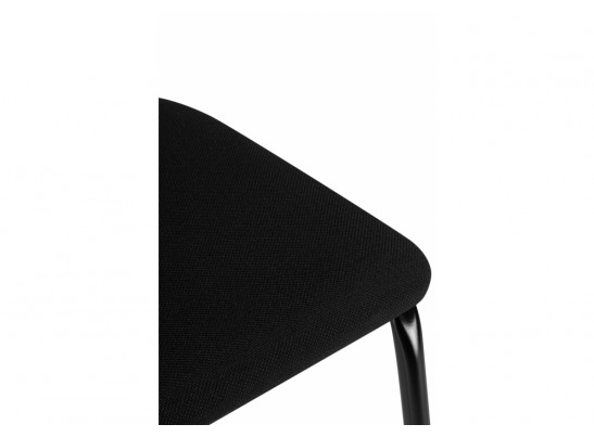 Стул на металлокаркасе Гумер ткань черный / черный глянец в Кургане