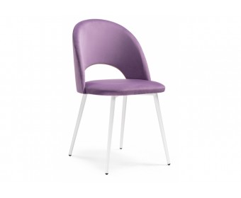 Стул на металлокаркасе Ирре сиреневый / белый глянец