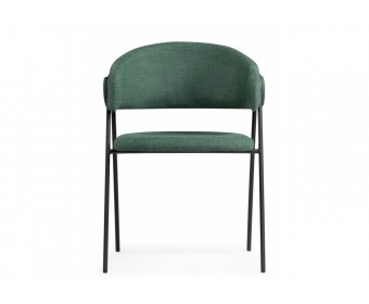 Стул на металлокаркасе Криспиан зеленый / черный