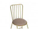 Стул на металлокаркасе Лирион бежевый велюр / золото в Кургане