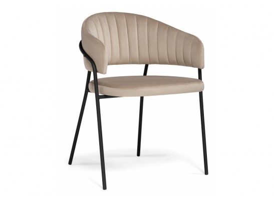 Стул на металлокаркасе Лукас бежевый / черный в Кургане