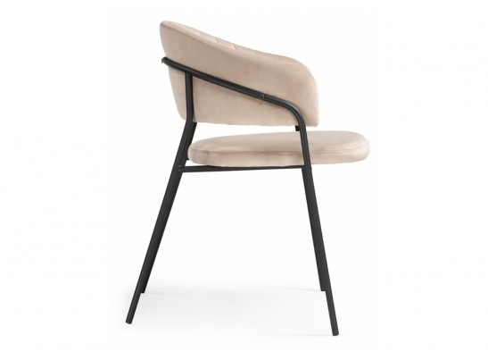 Стул на металлокаркасе Лукас бежевый / черный в Кургане