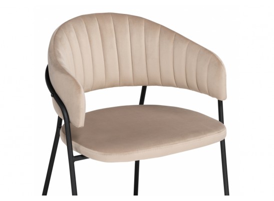 Стул на металлокаркасе Лукас бежевый / черный в Кургане