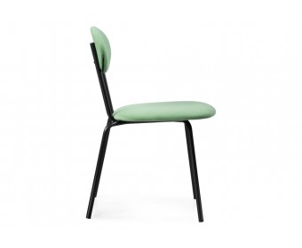 Стул на металлокаркасе Мареон катания минт / черный матовый