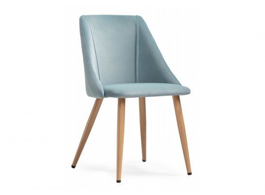 Стул на металлокаркасе Morgan light blue / wood в Кургане