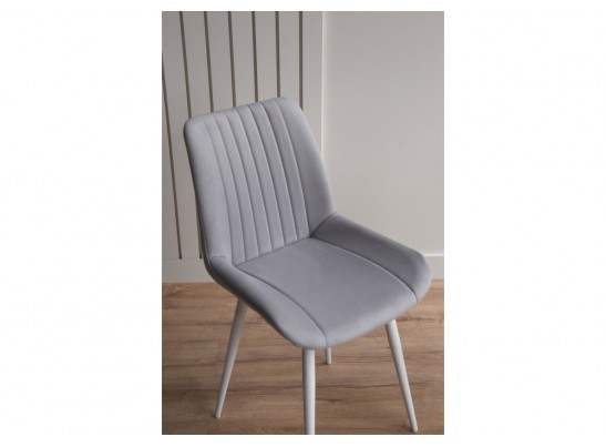 Стул на металлокаркасе Седа светло-серый (zd 960) / белый