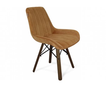 Стул на металлокаркасе SHT-ST37/S70 горчичный / темный орех