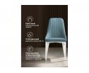 Стул на металлокаркасе Kora light blue / white
