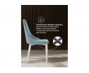 Стул на металлокаркасе Kora light blue / white