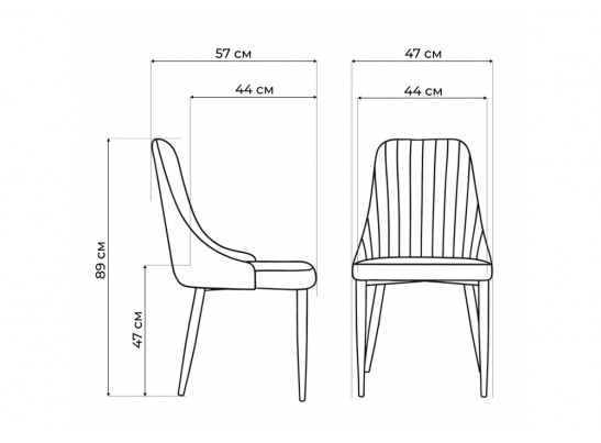 Стул на металлокаркасе Kora light blue / white
