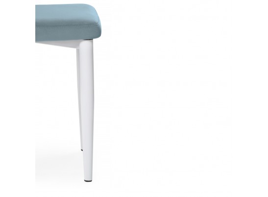 Стул на металлокаркасе Kora light blue / white