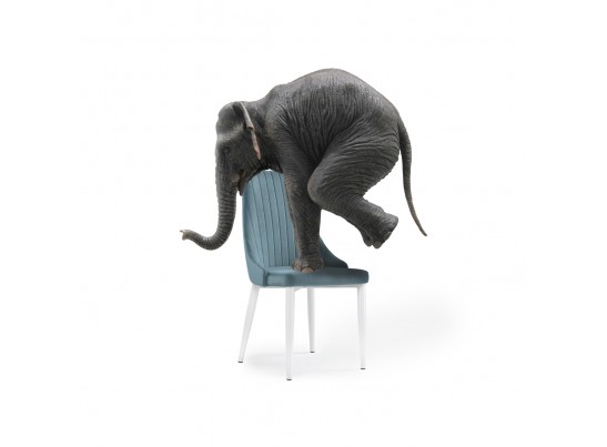 Стул на металлокаркасе Kora light blue / white