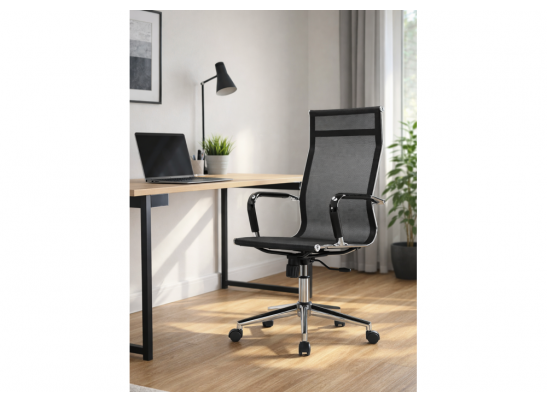 Компьютерное кресло Reus сетка черный / хром в Кургане