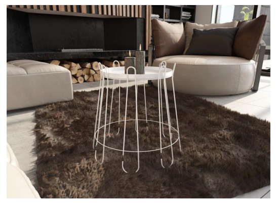 Журнальный столик SHT-CT6 белый муар в Кургане