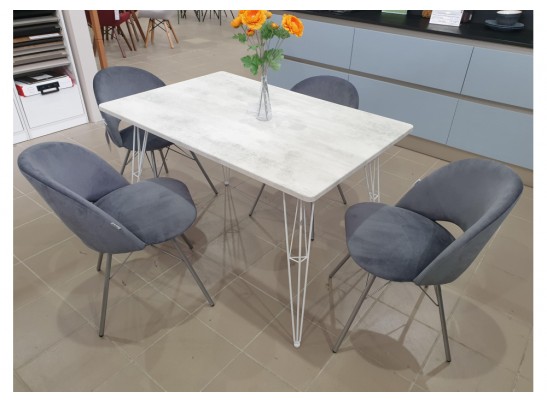 Стул на металлокаркасе SHT-ST34/S37 платиново-серый / хром лак в Кургане