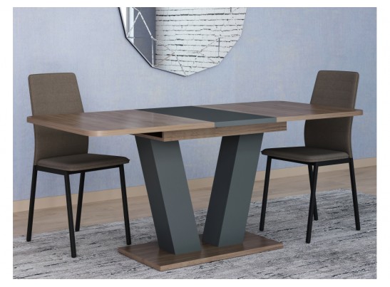 Стол на тумбе Сиатан дуб табачный / графит в Кургане