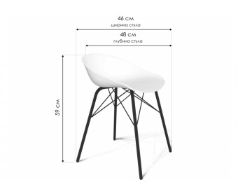 Стул на металлокаркасе SHT-ST19/S64 черный / черный муар