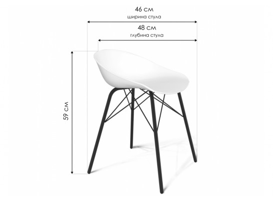 Стул на металлокаркасе SHT-ST19/S64 черный / черный муар в Кургане