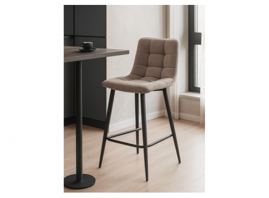 Полубарный стул Симпл латте / черный в Кургане