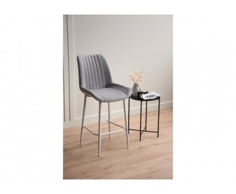 Полубарный стул Седа светло-серый (zd 960) / белый