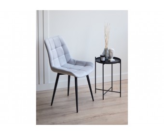 Стул на металлокаркасе Челси К светло-серый (zd 960) / черный